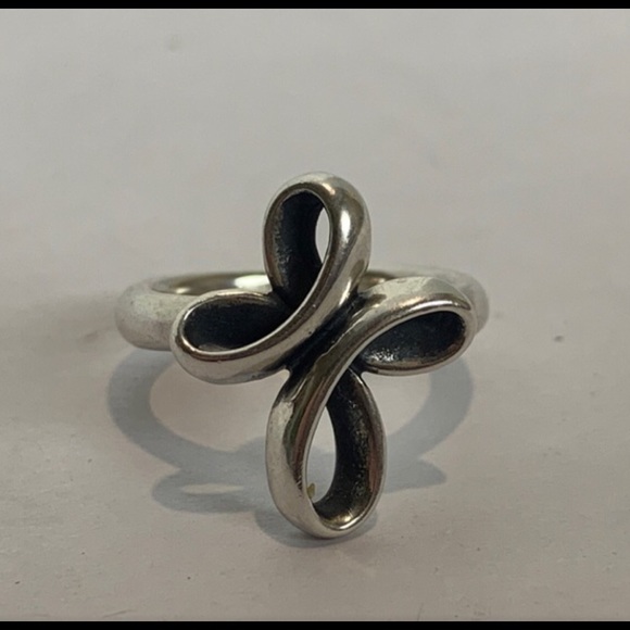 JAMES AVERY RETIRED ETERNAL RIBBON RING IN 925 STERLING SILVER - Picture 1 of 8